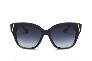 Gold Accented Oversized Cat Eye Sunglasses