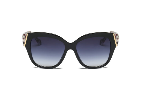 Gold Accented Oversized Cat Eye Sunglasses